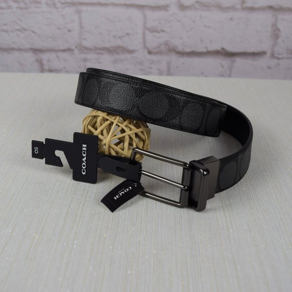 NWT Coach Signature Cut-To-Size Reversible Belt OS - Picture 3 of 10